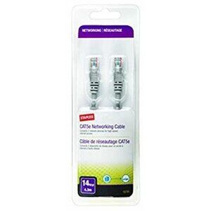 Staples 14 Ft ( 4.3m ) CAT5e High Speed Networking Cable ( 18791 ) New Sealed